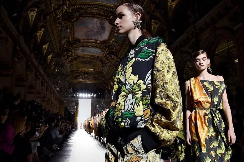 Dries Van Noten's women's 2018 Spring/ Summer ready-to-wear collection fashion show in Paris last month.