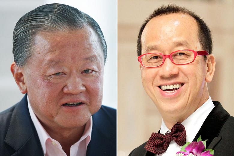 Mr Oei Hong Leong (top) holds a 12.88 per cent stake in Raffles Education while Mr Chew Hua Seng (above) is the largest shareholder with 33.58 per cent.