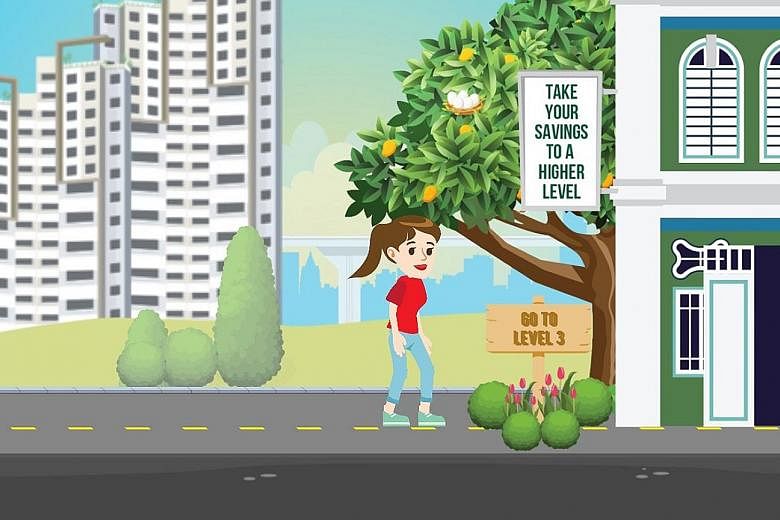 A mobile game app called Ready, Get Set, Grow caters to young Central Provident Fund members. It relays CPF-related messages based on the three basic needs of retirement: housing, healthcare and income.