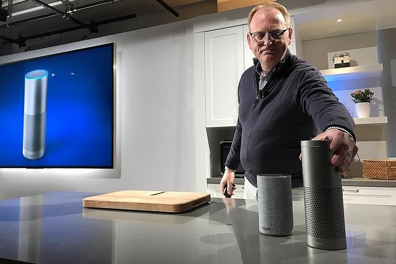 Amazon senior vice-president David Limp with the company's new voice-controlled Echo and Echo Plus. Besides trusting machines to just do something, like wash clothes, people today let devices decide what they should do and when to do it. The next gen