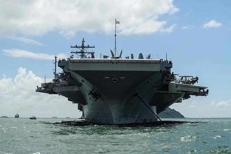 The USS Ronald Reagan aircraft carrier is among key US strategic assets joining South Korean warships and anti-submarine aircraft in the maritime exercise in waters east and west of the Korean peninsula.