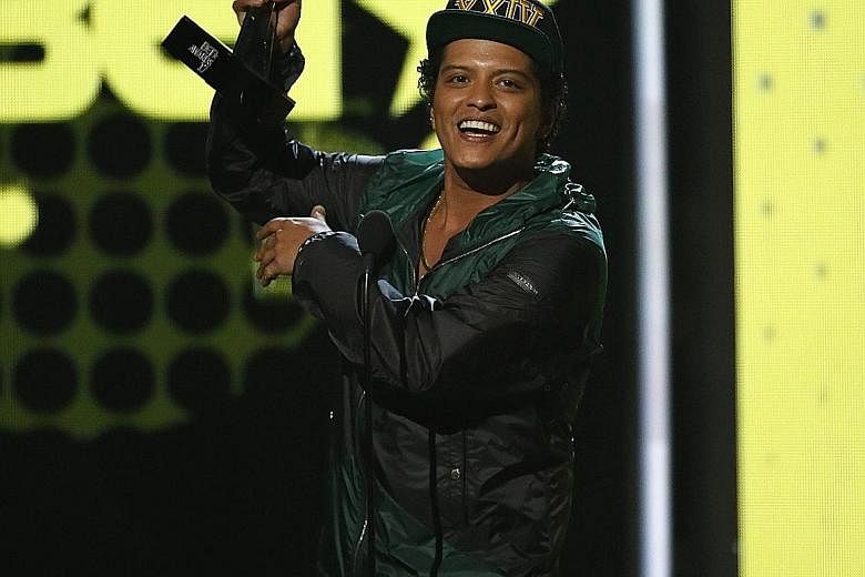 American singer-songwriter Bruno Mars' Singapore concerts are held next month.