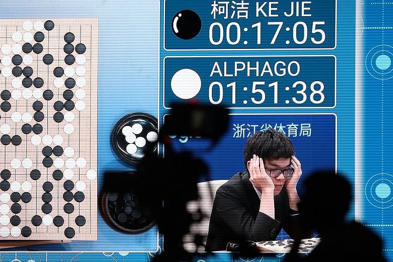 DeepMind chief executive Demis Hassabis said the company is planning to apply an algorithm based on AlphaGo Zero to other domains with real-world applications, starting with protein folding. Top-ranked Ke Jie playing in May against AlphaGo, which bea
