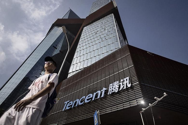 Tencent's headquarters in Shenzhen, China. Sea is often called the Tencent of South-east Asia and has benefited from the Chinese firm's support. Sea licenses games from Tencent, which also holds a stake of about 40 per cent in the smaller company.