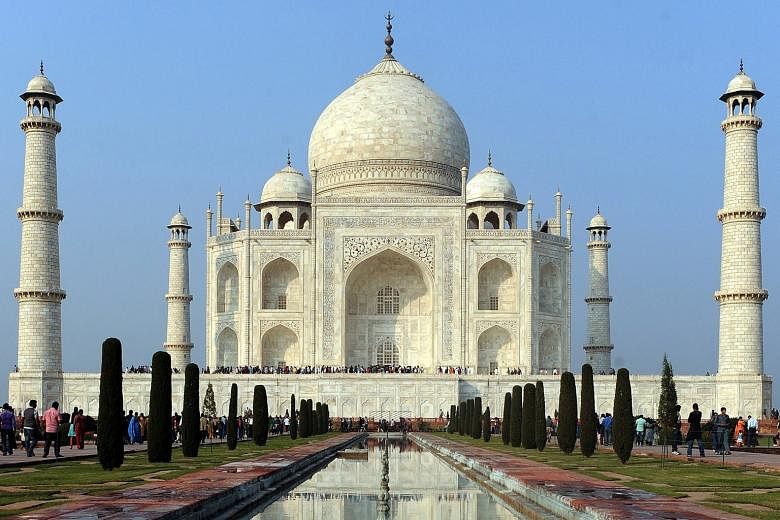 As many as 28 different varieties of semi-precious and precious stones were used to adorn the Taj Mahal, in Agra, Uttar Pradesh