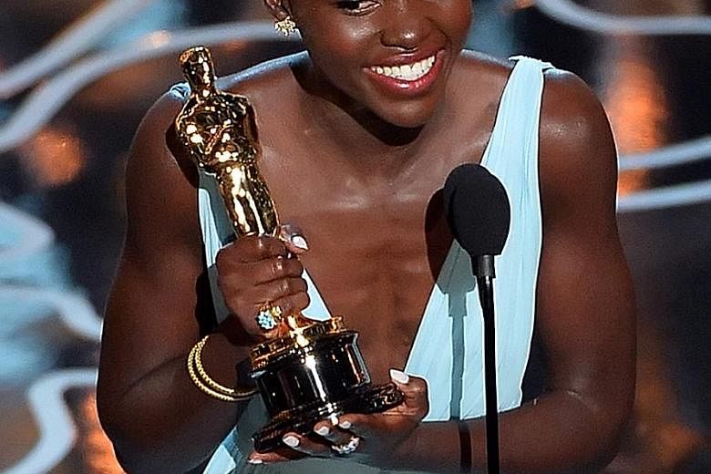 Harvey Weinstein said Oscar-winning actress Lupita Nyong'o (both above) had invited him to see her show instead, in response to her op-ed for The New York Times detailing his predatory behaviour.