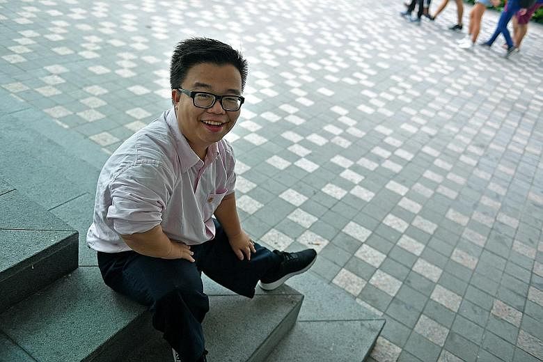 Mr Lee Ci En learnt to walk when he was about four or five years old, with help from his parents, whom he credits as being a great support in his growing years. For his academic achievements and his community work, he was awarded the Asia Pacific Bre