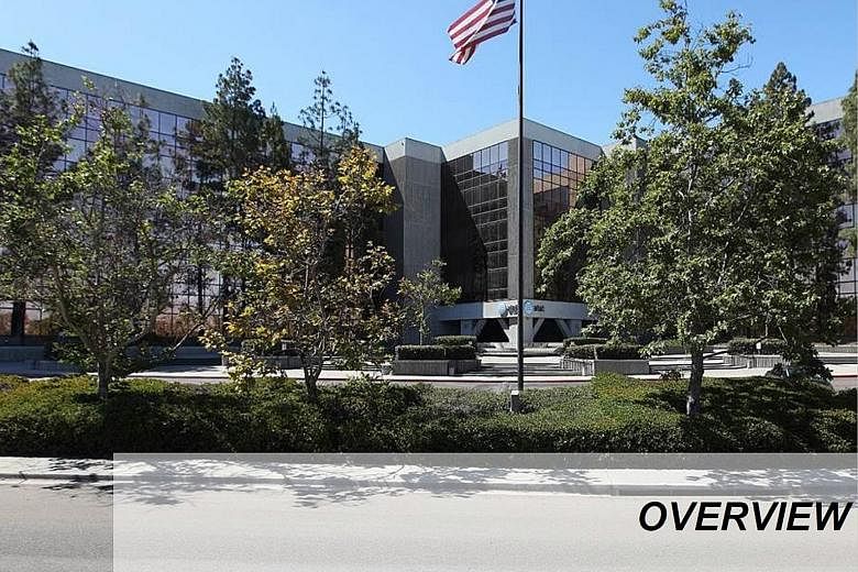 The data centres, to be acquired from Carter Validus Mission Critical Reit, including the property in San Diego (left), sit on freehold land with a total net lettable area of about 2.3 million sq ft, and a portfolio occupancy of 97.4 per cent.
