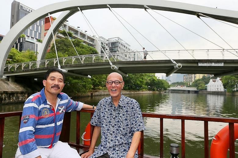 Captain Frederick James Francis (left) and Mr James Seah are among those featured in the Singapore River Festival's initiative that pays homage to those intrinsically linked to the river and its heritage.