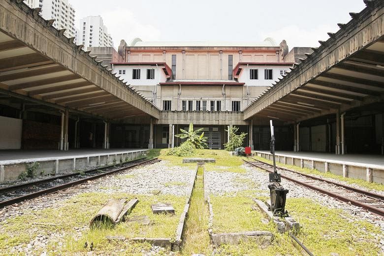 Above: Only 80m of the two platforms at the railway station and the original building have been gazetted as a national monument, and will be left in their original form, says architectural restoration specialist Ho Weng Hin. 