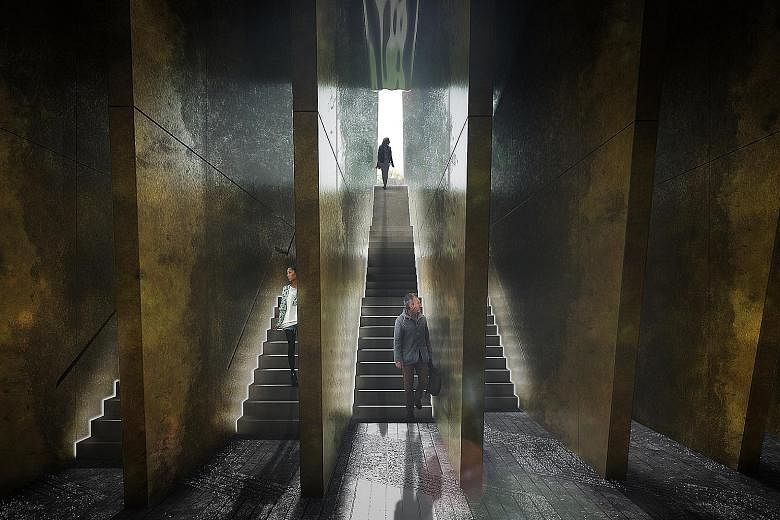 London's planned Holocaust memorial (above and left), designed by a team led by Ghanaian-British architect David Adjaye.