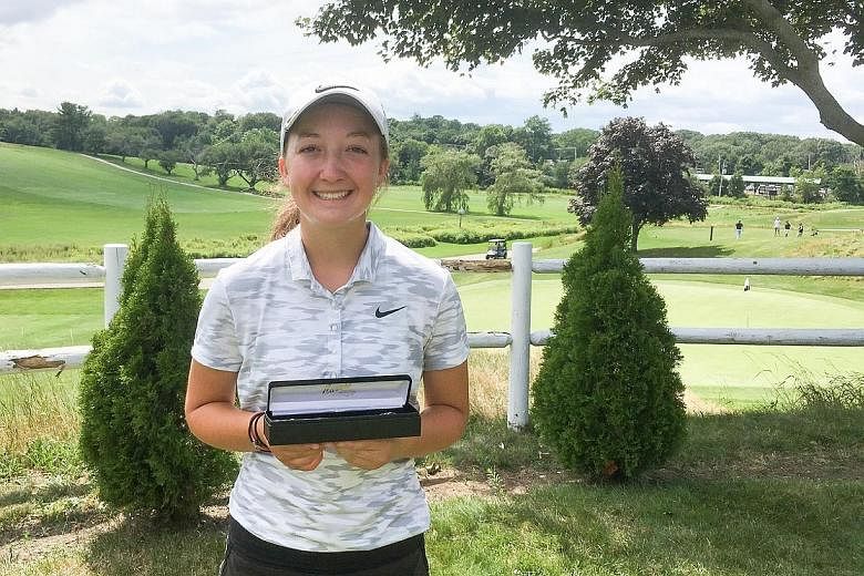 Emily Nash after winning the Massachusetts Golf Association's WGAM Junior Amateur Championship on on Aug 8.