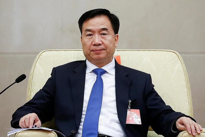 Mr Li Xi (top), 61, is a protege of President Xi Jinping. His appointment as party chief of Guangdong province was announced by Organisation Department chief Chen Xi (above), 64, an ally of Mr Xi.