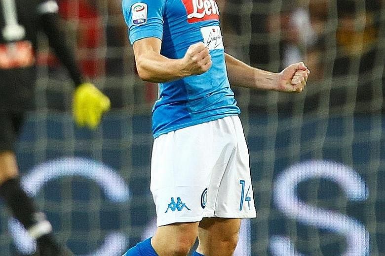 Dries Mertens will lead Napoli's attack against Manchester City. The Belgian has 10 league goals so far.