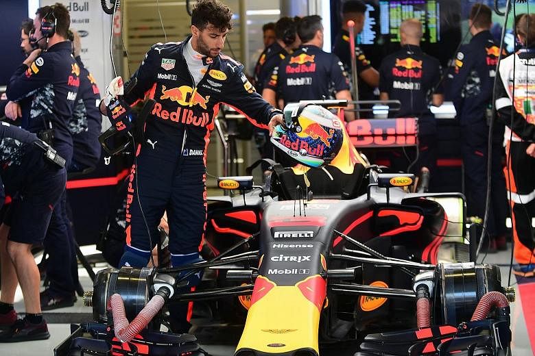 Daniel Ricciardo in the pits at the Mexico Grand Prix last weekend. The Australian has been widely linked to Mercedes and Ferrari as he will be in the final season of a five-year deal with Red Bull next year.