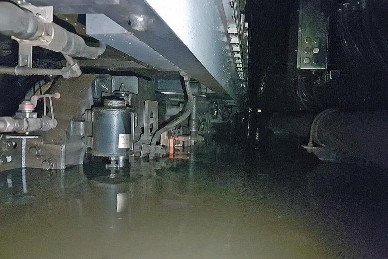 The flooding of an MRT tunnel between Bishan and Braddell stations on Oct 7 led to a 20-hour breakdown of the North-South Line. SMRT said yesterday that though records had been submitted for quarterly maintenance work on the Bishan pump system, the w