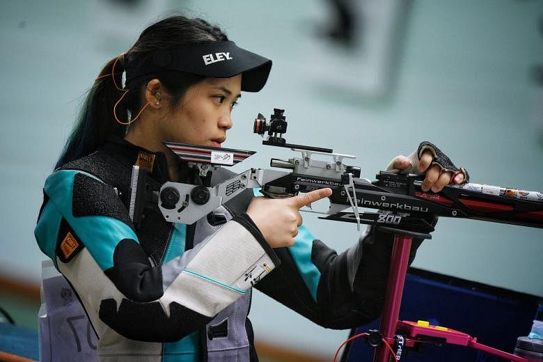 Martina Veloso at the KL SEA Games where she won the 10m air rifle gold. She kept up her good form at yesterday's CSF & OSF C'ships.