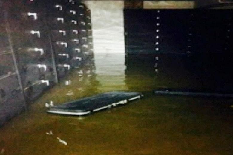 Flooding in the Singapore Rifle Association's basement armoury at the National Shooting Centre's premises in Choa Chu Kang Road in May 2015. The group succeeded in its claim of $4,708 against the Singapore Shooting Association in relation to this inc