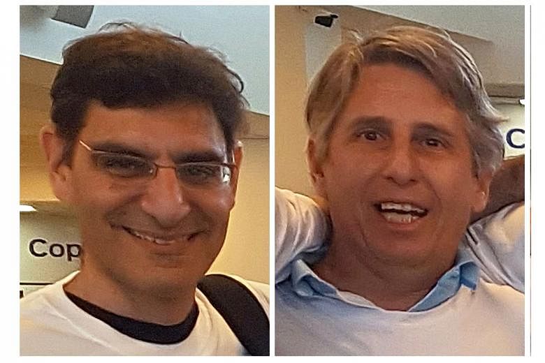The terror attack in New York on Tuesday killed eight, including (from left) Argentine friends Hernan Ferrucci, Alejandro Pagnucco, Ariel Erlij, Hernan Mendoza and Diego Angelin, as well as Ms Anne-Laure Decadt, the sole woman victim.