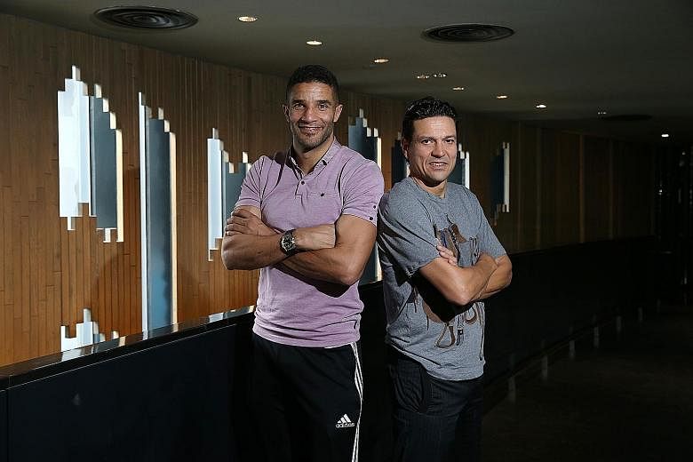 Former Liverpool stars David James (left) and Jari Litmanen will don the colours of the Liverpool Masters in the Battle of the Masters at the National Stadium next Saturday.
