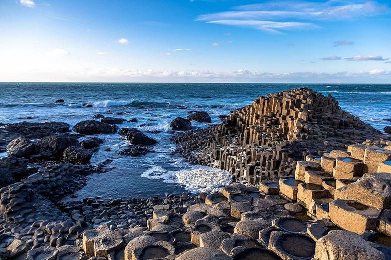 Stop by Giant's Causeway on Chan Brothers Travel's Exquisite England, Scotland and Ireland tour. Go on a winter snowshoe tour in Tohoku with Walk Japan.