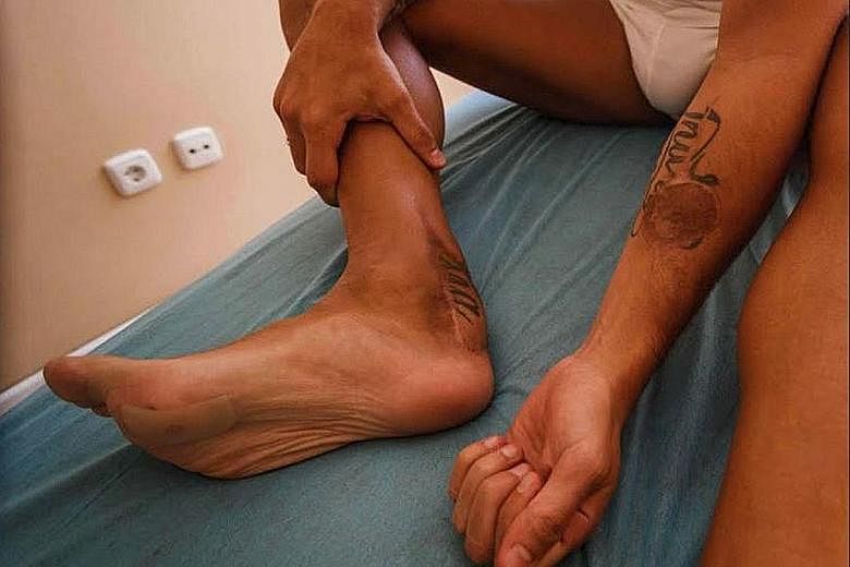 Santi Cazorla required a skin graft to help repair the damage, with a part of his daughter's name which was on his tattooed left forearm now covering his right Achilles tendon.