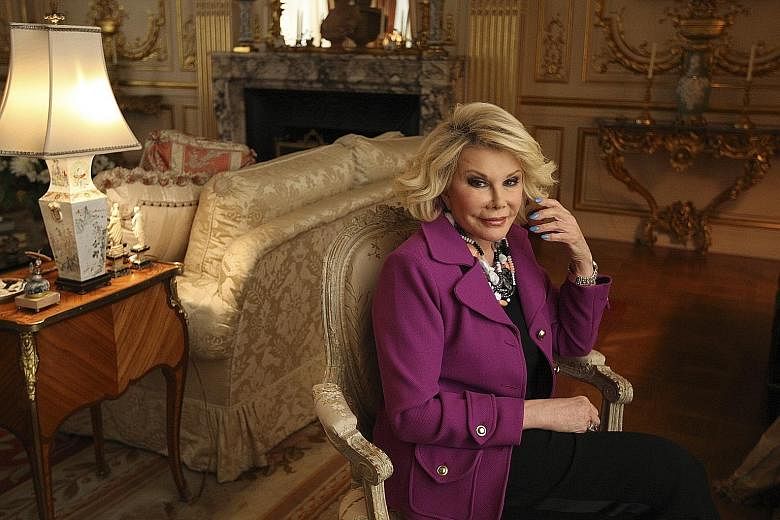 Joan Rivers Confidential (above) is a humorous look at the life of the late comedienne (left).