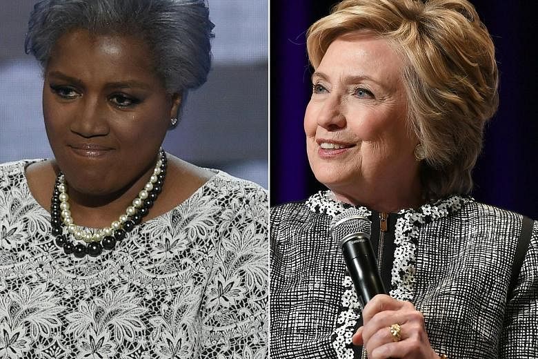 Ms Donna Brazile (left) wrote in her book that Mrs Hillary Clinton's campaign was mismanaged, "anaemic" and had "the odour of failure".
