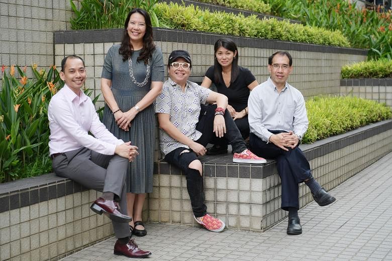 (From left) Senior teacher for music Abdul Hakim Mohd Udori, lead teacher in music Lim Hwee Sian, Mandopop songwriting duo Eric Ng and Xiaohan, and Dr Kelly Tang, senior academy officer for music at the Singapore Teachers' Academy for the Arts, are i
