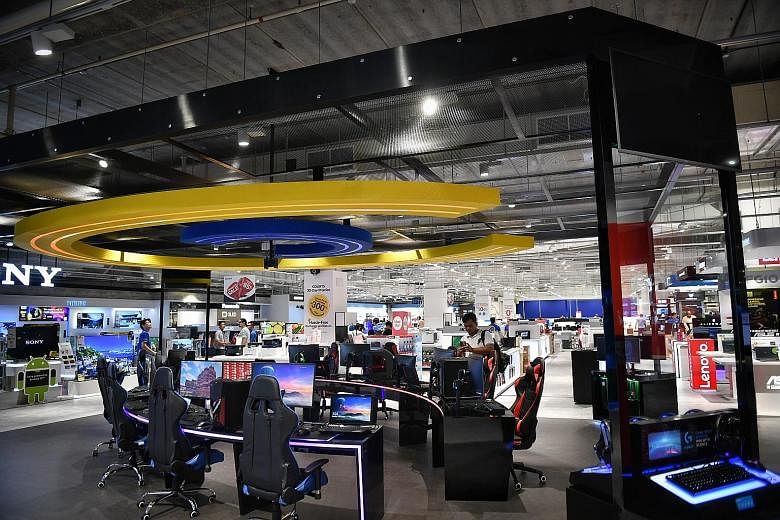 The new-look megastore at Courts Tampines features a gaming section on the third floor, where gaming competitions can be held.