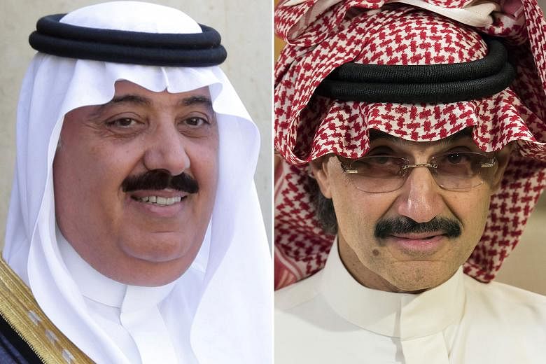 The accounts of 19 Saudis, including Prince Miteb bin Abdullah (left, above) and Prince Alwaleed bin Talal (left, below), are under scrutiny by the UAE central bank.
