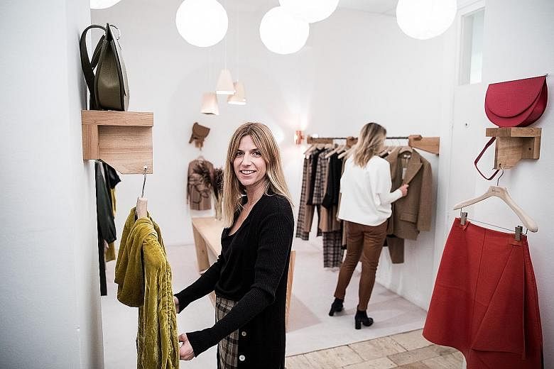 Eszter Aron at her Aeron showroom in Budapest, Hungary. She is one of many young designers in countries such as Poland, Hungary and Romania who are finding success at home.
