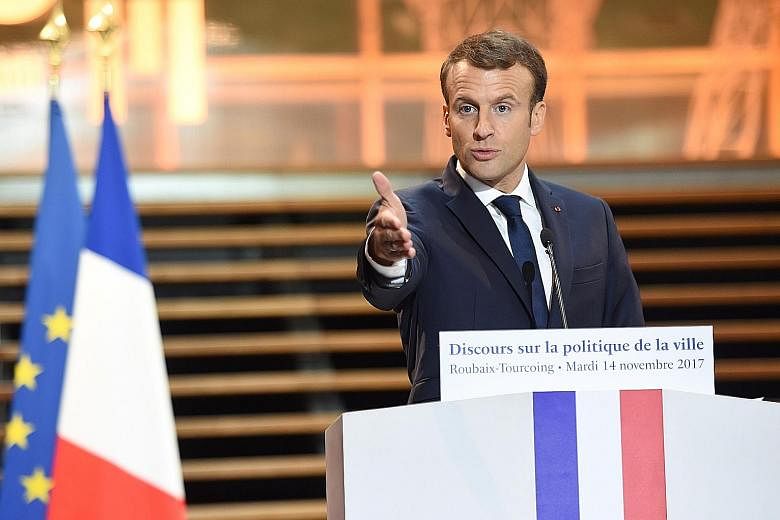 In his speech on Tuesday in Tourcoing, one of France's poorest towns, French President Emmanuel Macron set out a raft of policies, including tax benefits for firms hiring workers from deprived neighbourhoods.