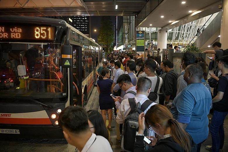 Service between Outram Park and Farrer Park stations was affected for about 11/2 hours last night after a train broke down at Clarke Quay station. Free bus services were provided, including at Clarke Quay station.
