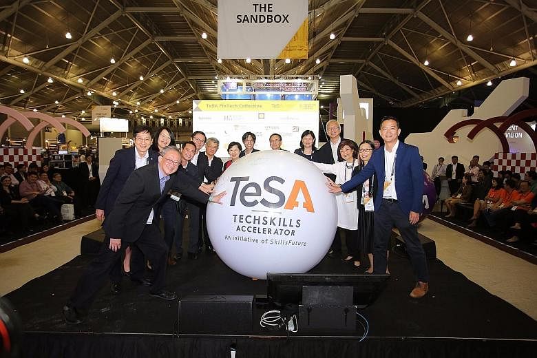 The TeSA Fintech Collective was announced at the Singapore FinTech Festival on Monday. The authorities estimate that more than 42,000 new information and communications technology professionals will be needed over the next three years, in industries 