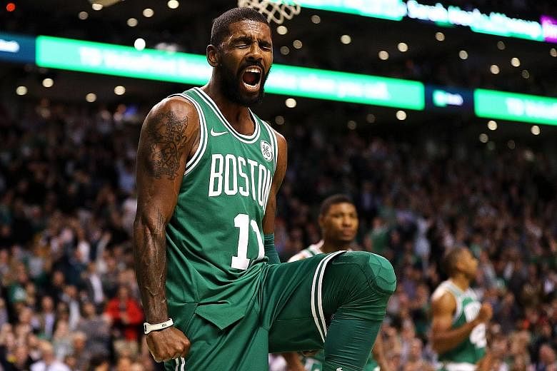Boston Celtics' Kyrie Irving turning it on against NBA champs Golden State Warriors with a clutch fourth-quarter performance on Thursday. With 14 wins in a row, this is their longest unbeaten streak since 2009.