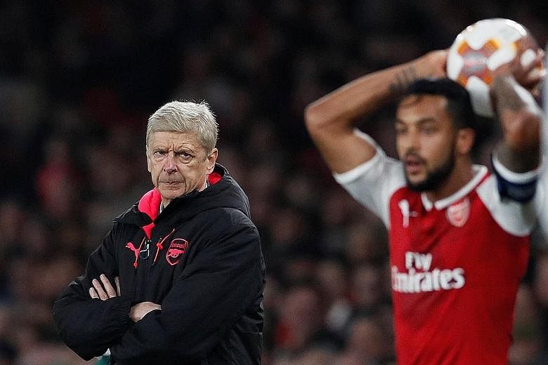Arsene Wenger, watching Theo Walcott take a throw-in against Red Star Belgrade, needs his side to catch up with rivals Tottenham Hotspur. They trail Mauricio Pochettino's side by four points after 11 games this season.
