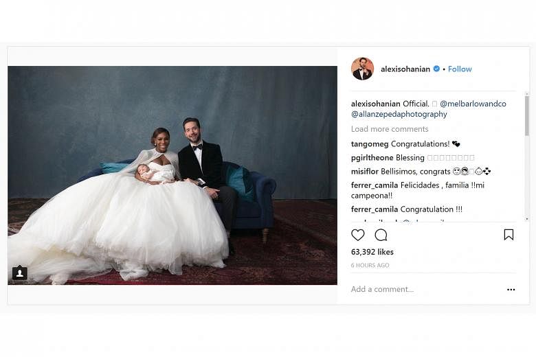 Reddit co-founder Alexis Ohanian posted this picture of him with tennis superstar Serena Williams and their baby girl on Instagram, after the couple were married last Thursday in the US southern city of New Orleans. Unnamed sources told People magazi
