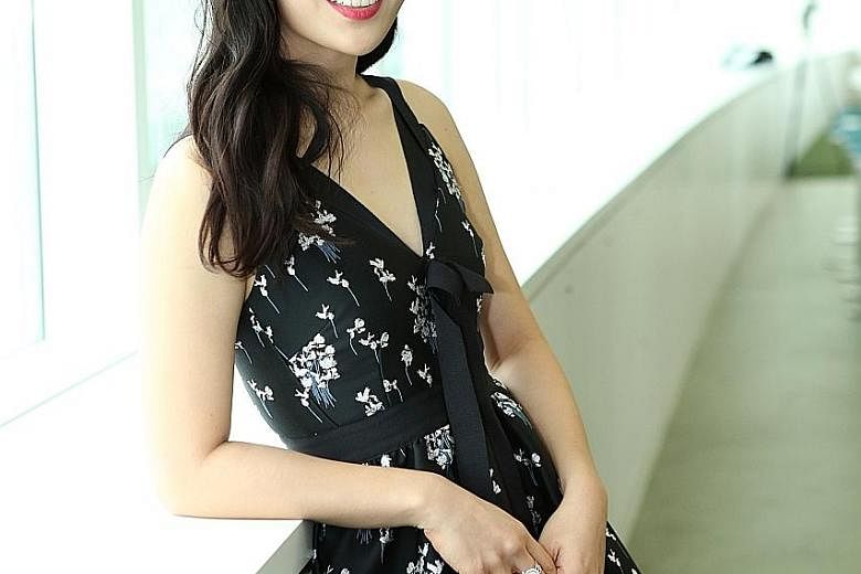 Actress Rebecca Lim (above) and home-grown musical group The Teng Ensemble (left).