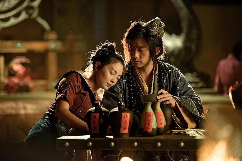 Zheng Kai and Kitty Zhang star in The Golden Monk.