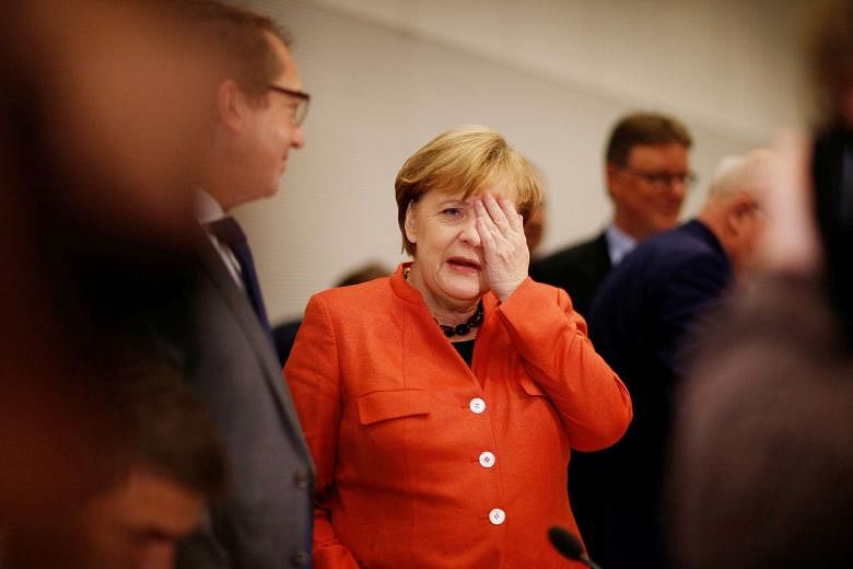 German Chancellor Angela Merkel attending a meeting at the Bundestag in Berlin on Monday. In the Merkel era, Germany has grown steadily in prosperity and political influence.