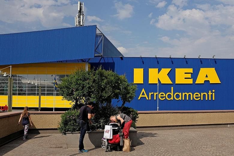 An Ikea store in Rome, Italy. The firm had refunded or provided service to secure about a million of some 17 million pieces of furniture sold in the US and Canada that it said were at risk of tipping over, more than a year after its recall.