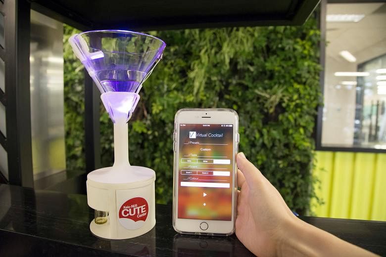 The Vocktail system uses sensory modalities to create virtual flavours and augment the existing flavours of a drink.This is coupled with a mobile app that helps to create customised virtual flavour sensations by configuring the stimuli via Bluetooth.