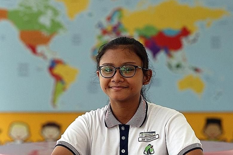 Angsana Primary pupil Nur Shaqeerah Mohammad Fairuz's hard work paid off when she picked up a pass for every subject.