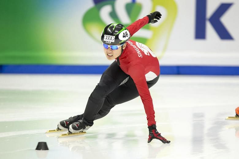 Cheyenne Goh competing in the Seoul leg of the ISU World Cup short track series last weekend when she ended 51st to clinch her ticket. But it was her 20th place in Shanghai that did the trick.