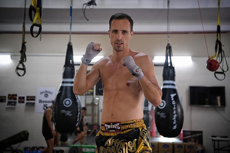 Frenchman Alexandre Pini, founder and chef of Braseiro Restaurant in Joo Chiat Road, is also a professional fighter at Fight ProMotion gym. He first picked up muay thai in Lille, France, where he is from.