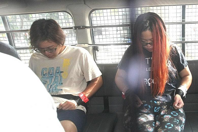 Ms Annie Ee Yu Lian (above), who was estranged from her family, moved in with Tan Hui Zhen and her husband Pua Hak Chuan (both in left photo) in late 2013. Tan and Pua repeatedly beat Ms Ee with shrink wrap and smashed a dustbin on her, among other t