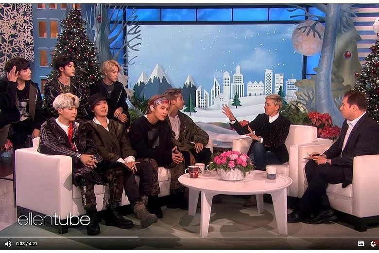 BTS gave their first television performance of Mic Drop and shared some personal stories on The Ellen DeGeneres Show.