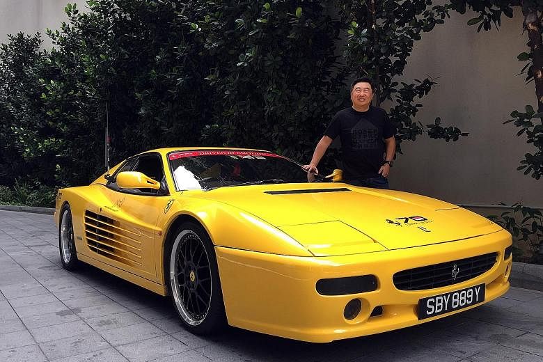 The dramatic side strakes and extra-wide rear wheel track of the Testarossa, which means redhead in Italian, appeal to the "Ah Beng" in Mr Timothy Tan.
