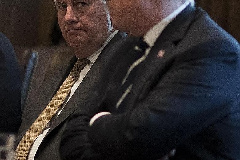 Mr Rex Tillerson has been credited for being a moderating influence on President Donald Trump's more dramatic foreign policy positions. But he has lost most of the policy disagreements he faced behind closed doors.